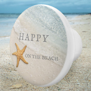Starfish Waves Beach House Ceramic Knob