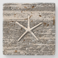 Starfish Weathered Driftwood Rustic Nautical