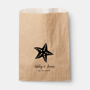 Starfish Wedding Favour Bags for Cookies & Treats