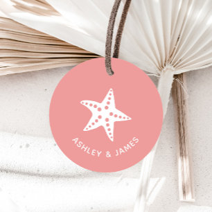 Starfish Wedding Gift Tag for Beach Wedding