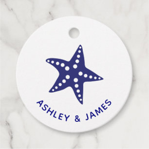 Starfish Wedding Gift Tag for Beach Wedding Favour