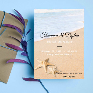 Starfish Wedding Invitation