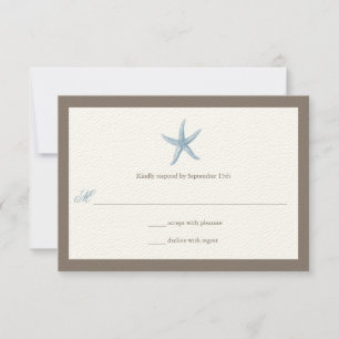 Starfish Wedding Invitation - BLUE