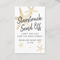 Starfish Wedding Sparkler Send Off Tags