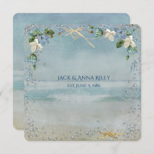 starfish wedding Vow Renewal Invitation