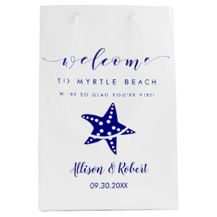Starfish Welcome Bag, Destination Wedding Guests Medium Gift Bag