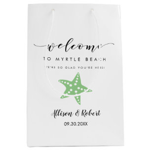 Starfish Welcome Bag, Destination Wedding Guests Medium Gift Bag