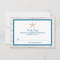 Starfish Whitewashed Wood Beach Wedding Collection