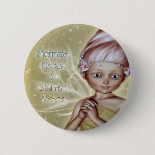 Starfish Wishes 6 Cm Round Badge