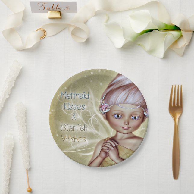 Starfish Wishes Paper Plate (Wedding)
