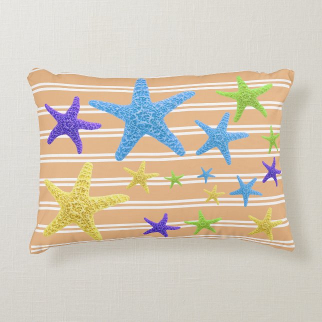 Starfish with Changeable Background Colour Decorative Cushion (Front)