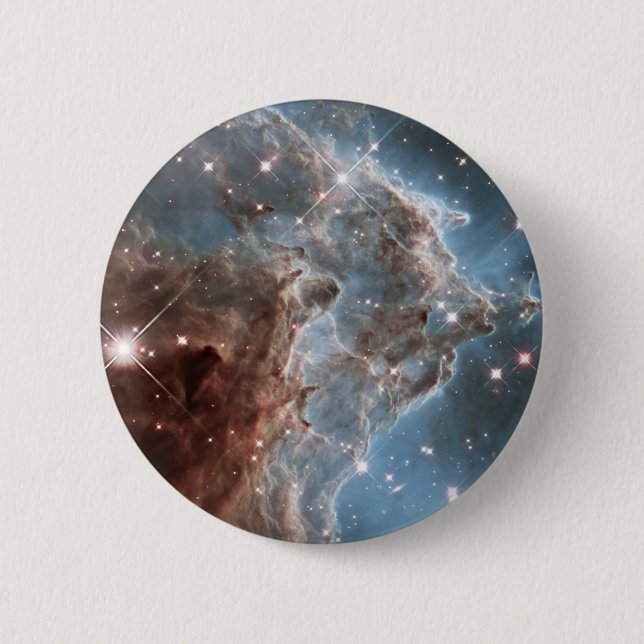 Starforming Region Ngc 2174, Monkey Head Nebula. 6 Cm Round Badge (Front)