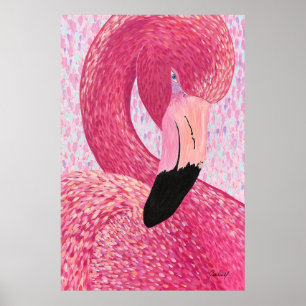 Starfruit The Big Head Flamingo - By Just Dahl Poster