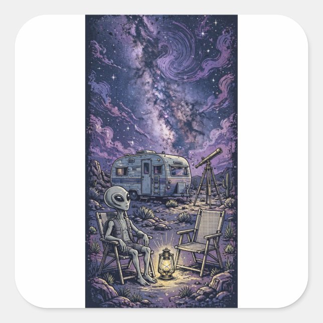 Stargazer Alien Sticker (Front)
