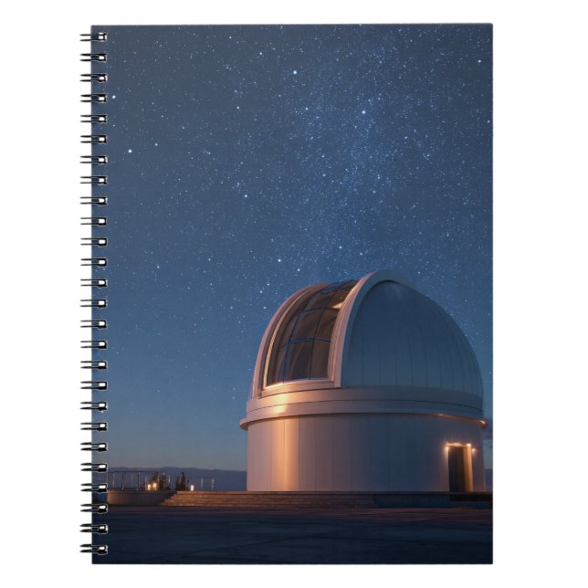Stargazer Blue Observatory Night Notebook (Front)
