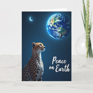 Stargazer Cat Christmas Card