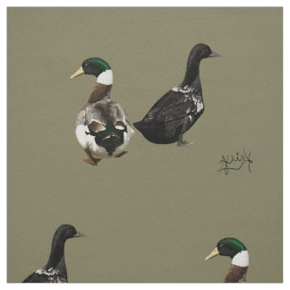 Stargazer drake and his Lady duck fabric