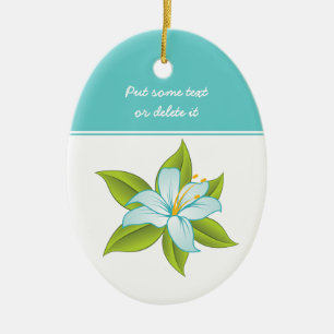 Stargazer light blue lily custom ornament