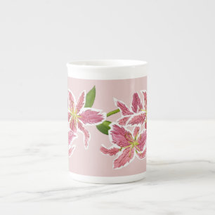 Stargazer Lilies Bone China Mug