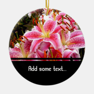 "Stargazer" Lilies Ceramic Ornament