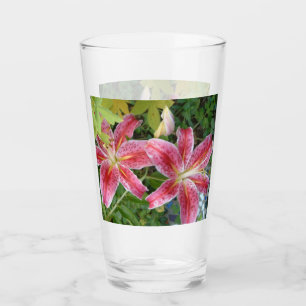 Stargazer Lilies Garden Floral Glass
