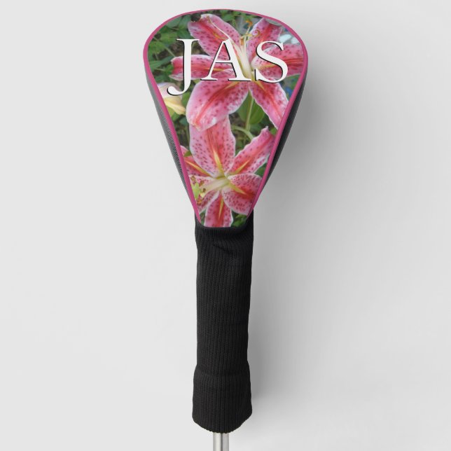 Stargazer Lilies Garden Floral Golf Head Cover (Front)