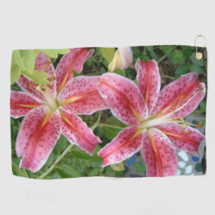 Stargazer Lilies Golf Towel