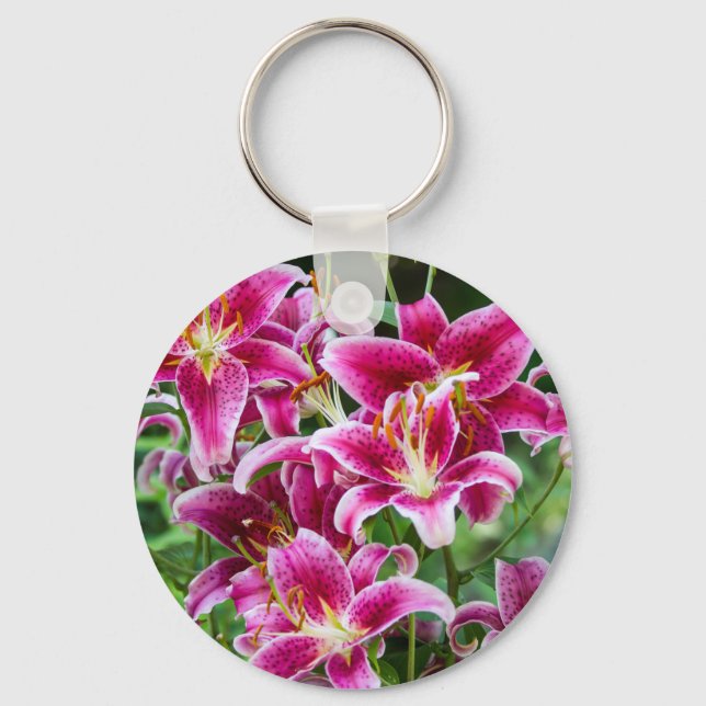 Stargazer Lilies Key Ring (Front)