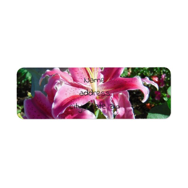 stargazer lilies return address label (Front)