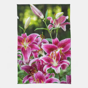 Stargazer Lilies Tea Towel