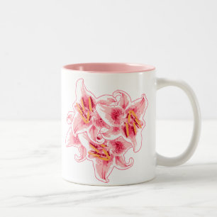 Stargazer Lilies Two-Tone Coffee Mug