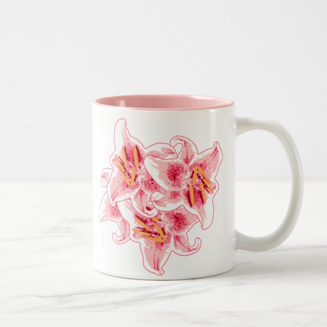 Stargazer Lilies Two-Tone Coffee Mug (Right)