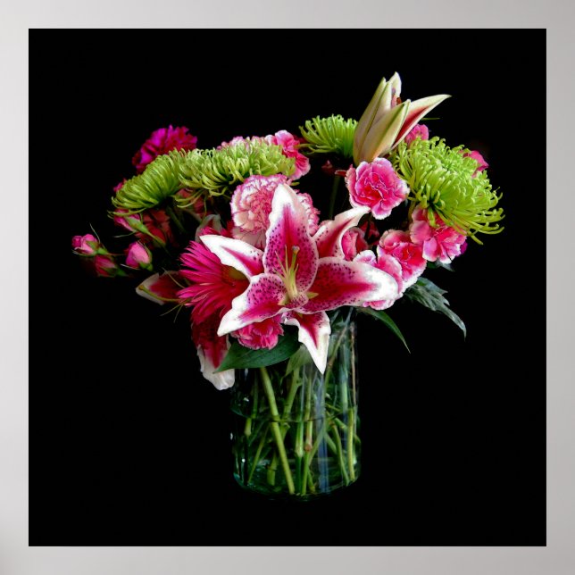 Stargazer Lily Bouquet Poster (Front)