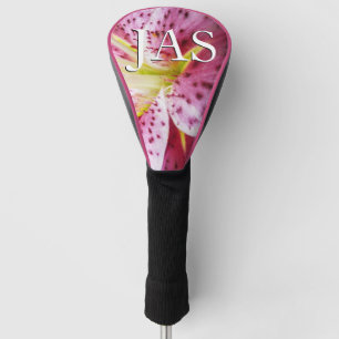 Stargazer Lily Bright Magenta Floral Golf Head Cover