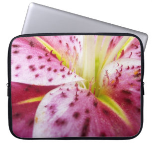 Stargazer Lily Bright Magenta Floral Laptop Sleeve