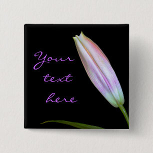 Stargazer Lily Bud 15 Cm Square Badge