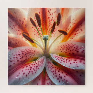 Stargazer Lily Close-Up Jigsaw Puzzle