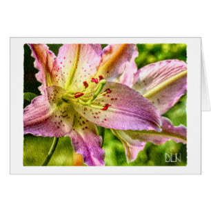 Stargazer Lily Flower/Floral Watercolor Art/