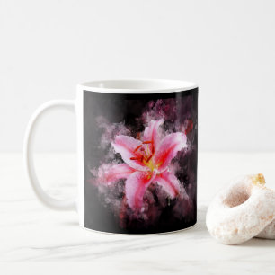 Stargazer Lily flower watercolor - bb 01 Coffee Mug