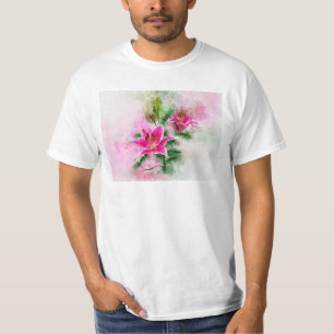 Stargazer Lily flower watercolor - wb 02 T-Shirt