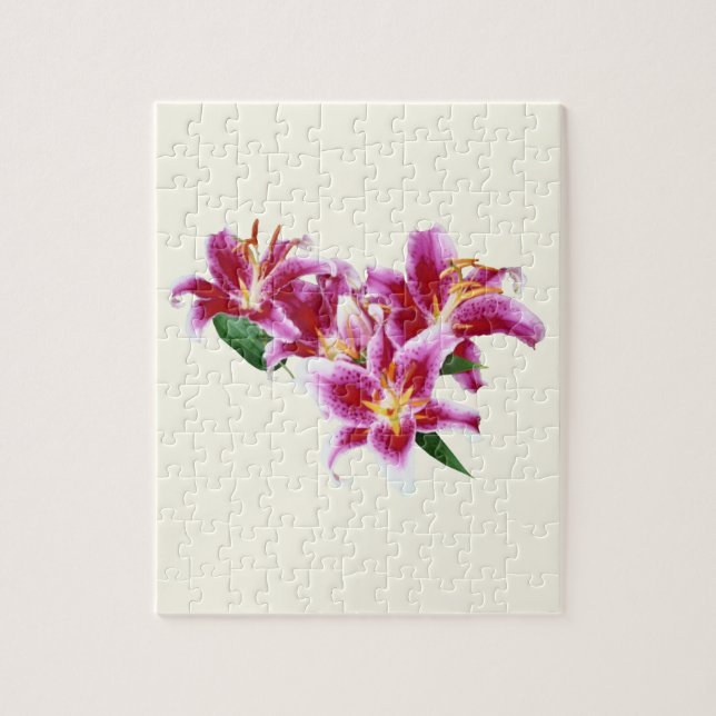 Stargazer Lily Heart Jigsaw Puzzle (Vertical)