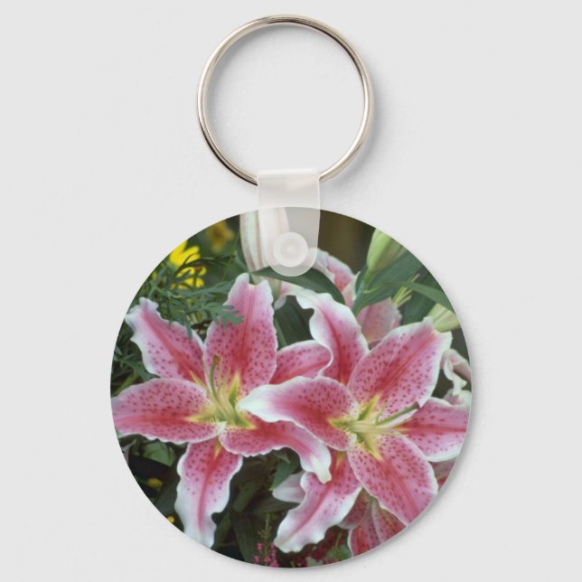 Stargazer Lily Key Ring (Front)
