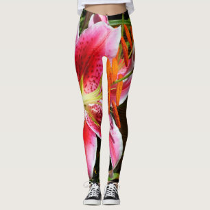 Stargazer Lily Photograph Leggings