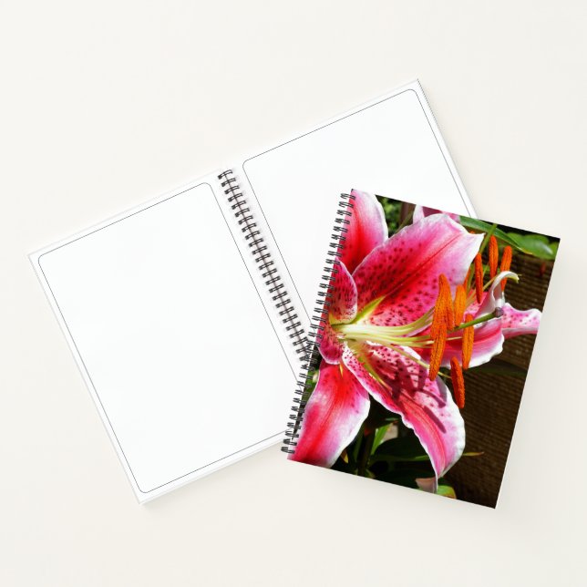 Stargazer Lily Photograph Notebook (Inside)