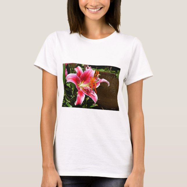 Stargazer Lily Photograph T-Shirt (Front)