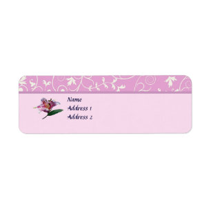 Stargazer Lily Profile Save the Date Return Address Label