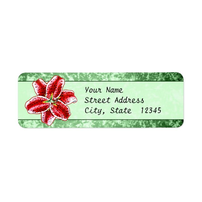 Stargazer Lily Return Address Label (Front)