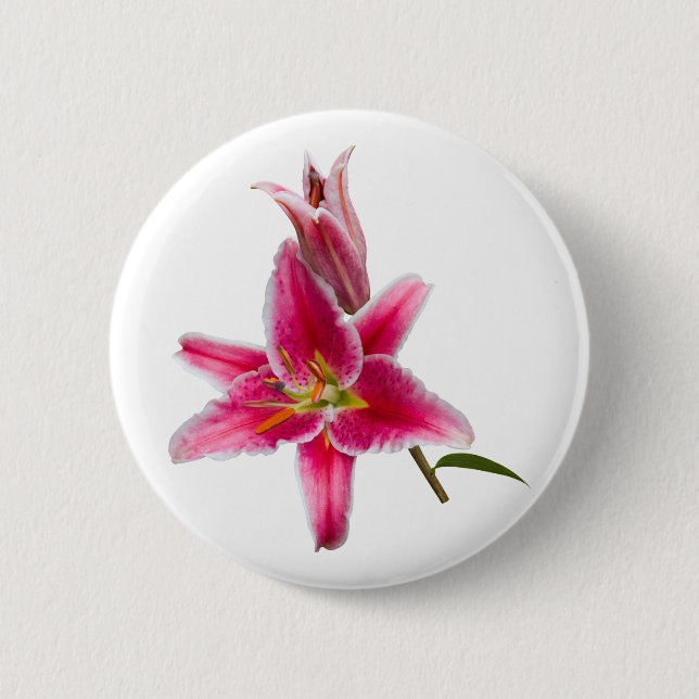 Stargazer Lily Spray Button (Front)