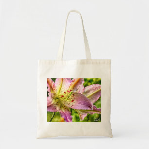 Stargazer Lily/ Watercolor Look/ Floral Art Tote Bag