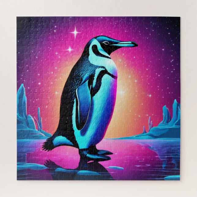 Stargazer penguin jigsaw puzzle (Vertical)